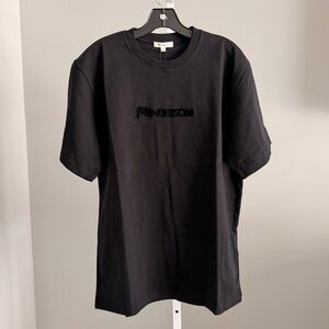 JW ANDERSON Black on Black Logo Cotton Tee Sz M NWT $225!!
